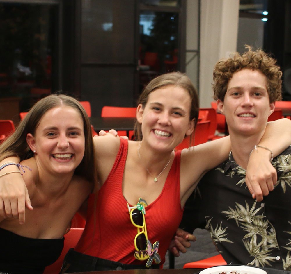 students dining